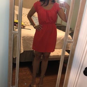 Orange Dress with Button Detail I’m Shoulder